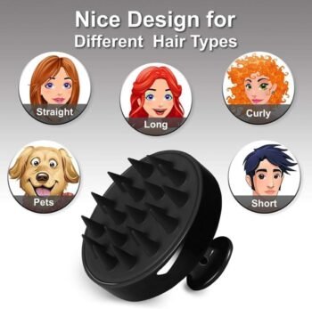 1 Piece Scalp Shampoo Massager Brush | Scalp Hair Scrubber With Soft? Bristles For All Type Of Hairs ( Random Color )